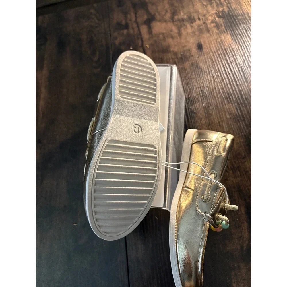 Toddler Girl Hampton Boat Shoes by Cat & Jack Gold Size 12 New With Tags